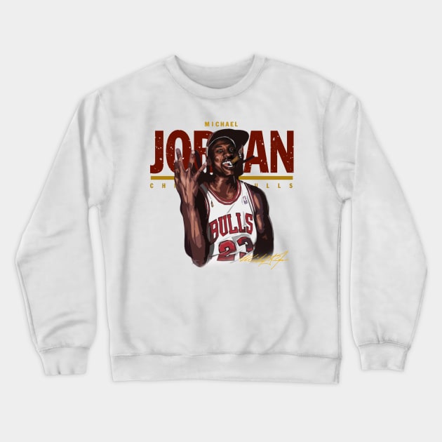 Michael Jordan Halftime Crewneck Sweatshirt by wsyiva